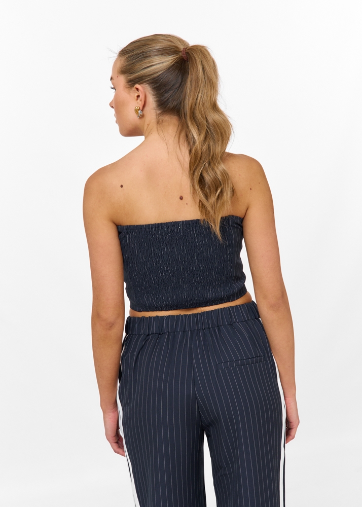 Tara strapless top donkerblauw