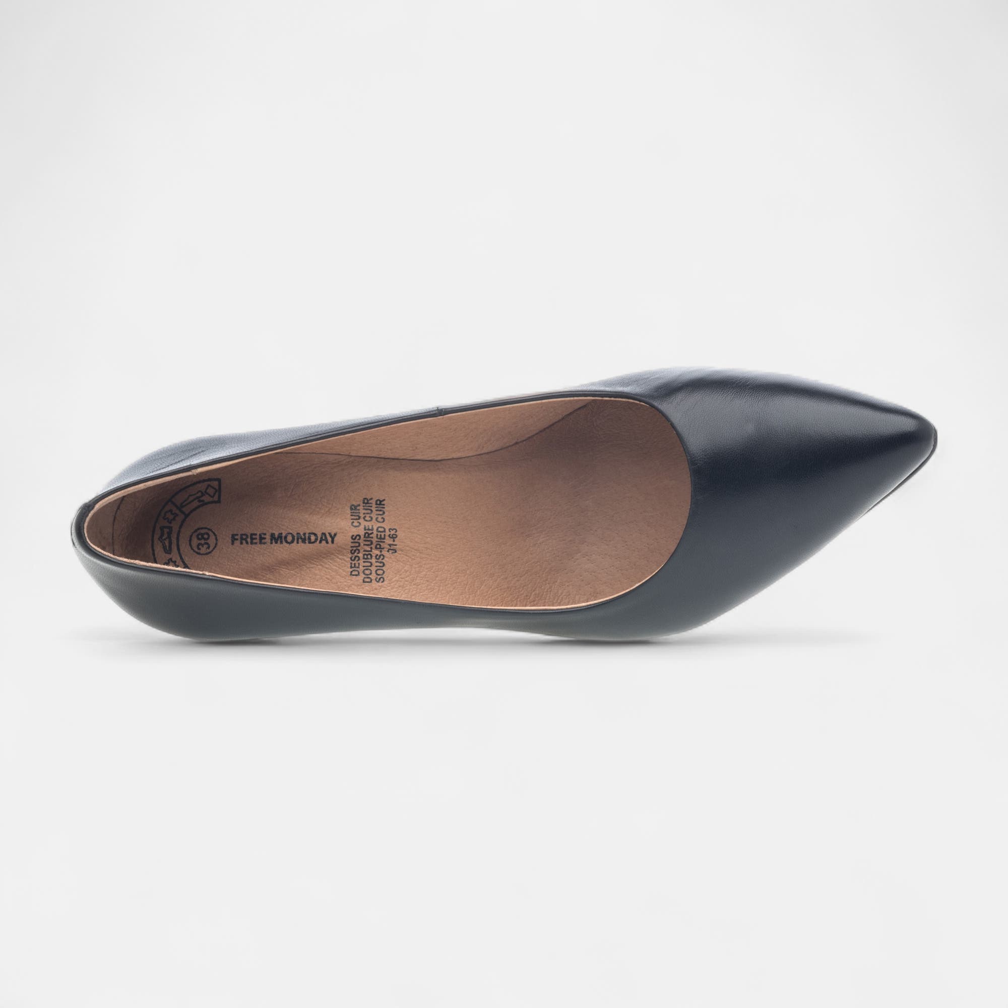 Escarpins à talon Femme en cuir noir