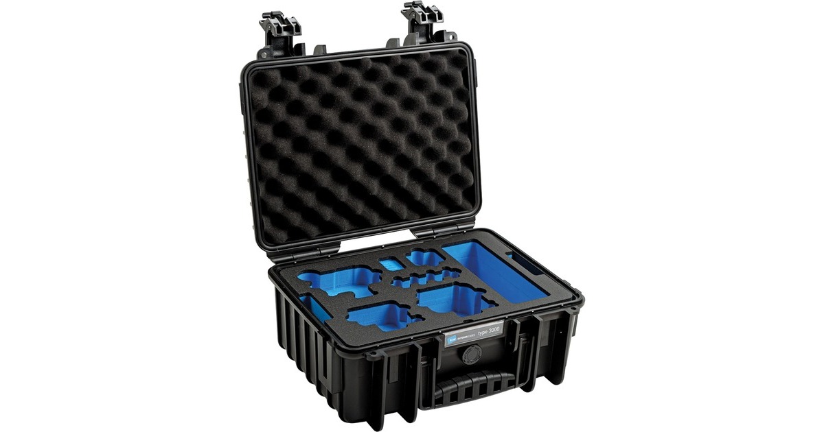 B&Woutdoor.case type 3000 GoPro9 koffer  (Zwart)