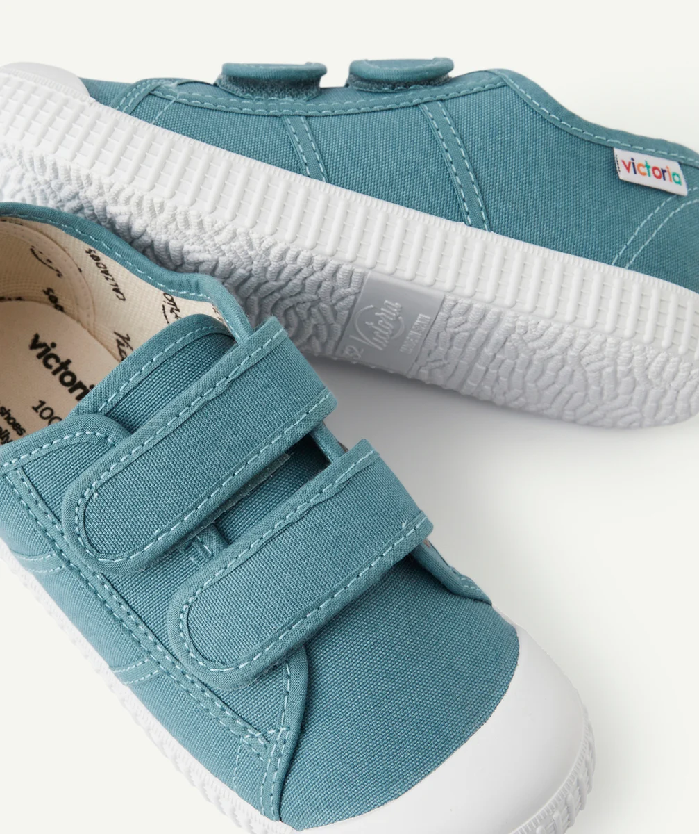 VICTORIABASKETS EN TOILE BLEU AVEC DOUBLE SCRATCH