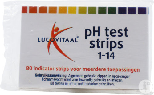 Lucovitaal Bandelettes De Test pH Acide Base 80 Bandelettes