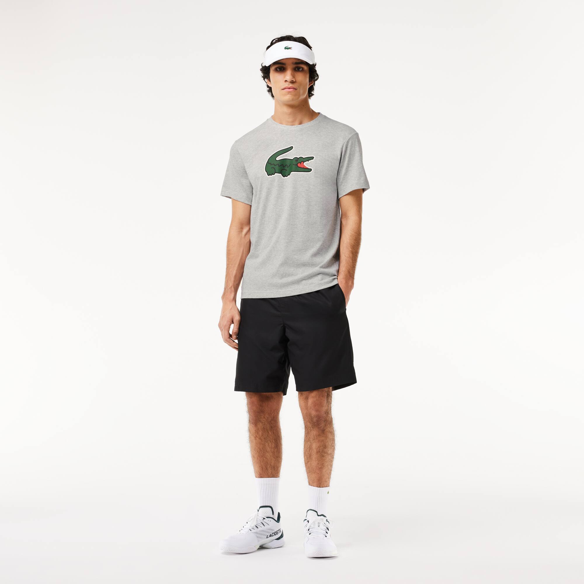 Ultra-Dry Sport T-Shirt mit Croc Aufdruck T-Shirts - Grau - Lacoste - Herren