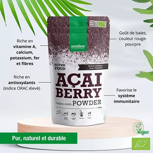 Purasana Açaí em Pó Orgânico 100g