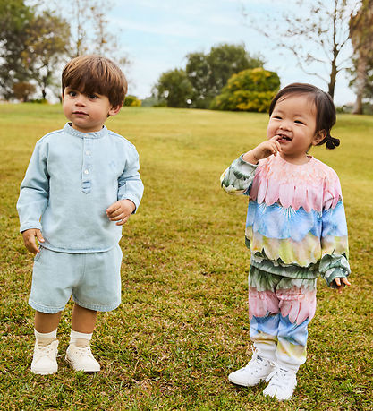 Molo Sweatshirt - Disc - Petal Rainbow m. Blumenprint