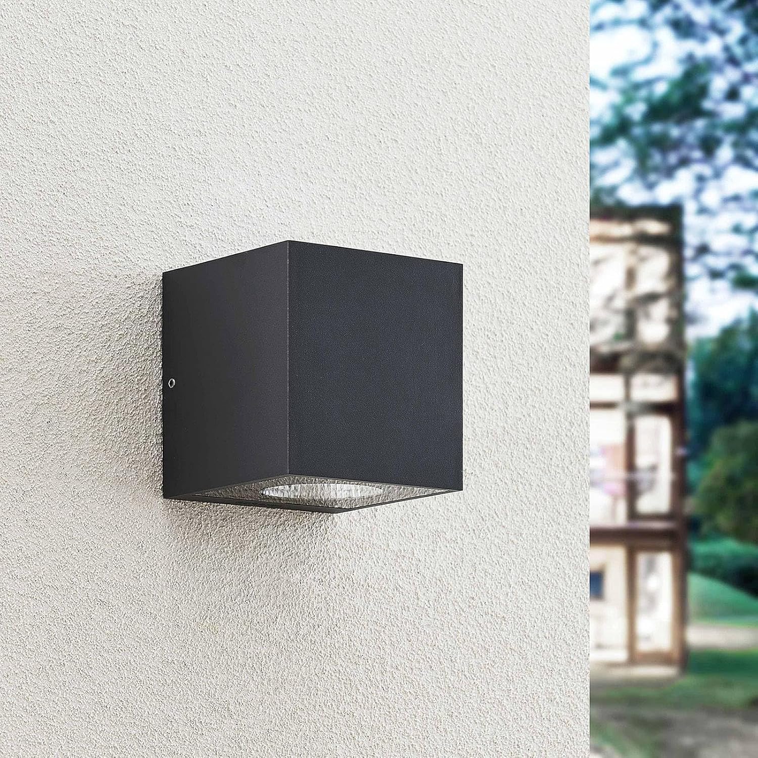Arcchio LED Wandleuchte außen Tassnim (Modern) in Schwarz aus Aluminium (2 flammig,) - Außenwandleuchten Wandlampe Led Außenlampe Outdoor für Außenwand/Hauswand Haus Terrasse &
