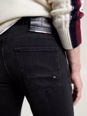 Calça jeans Bleecker Slim preta desbotada
