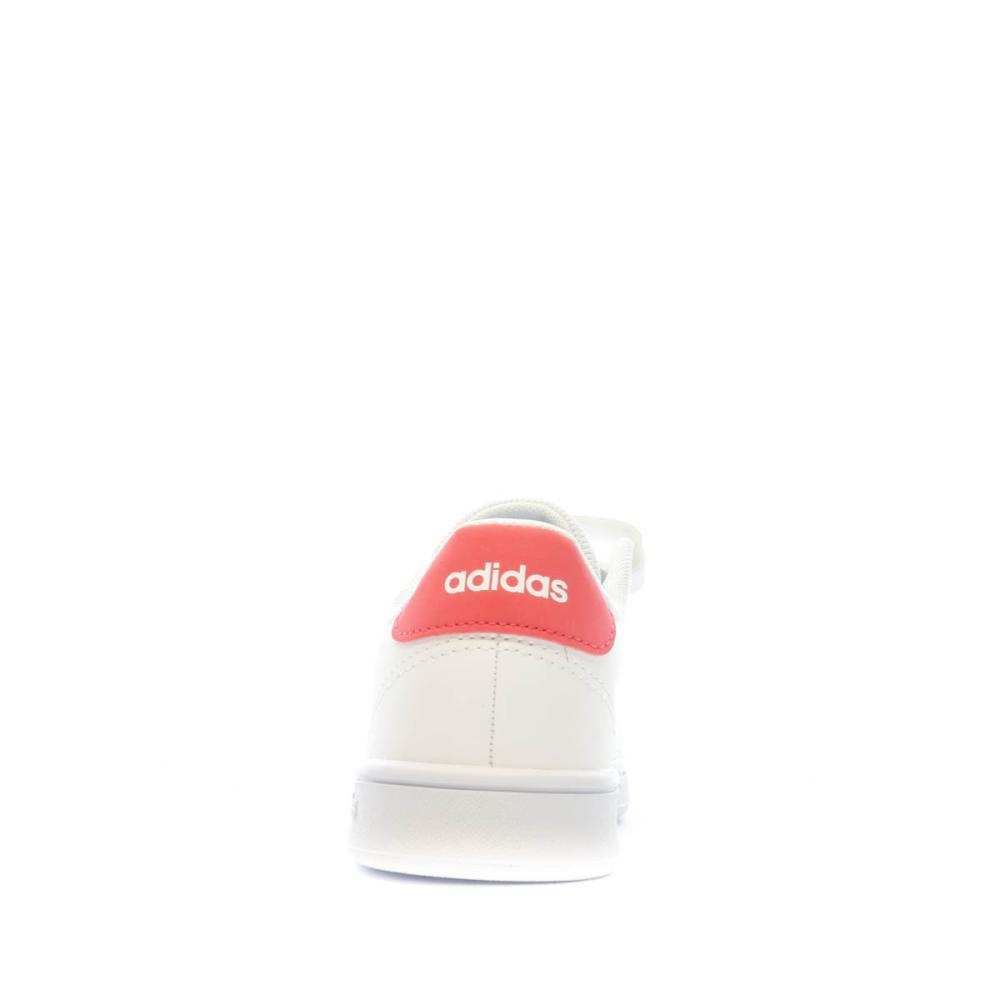 Adidas Baskets Blanches/Rose Fille Adidas Advantage