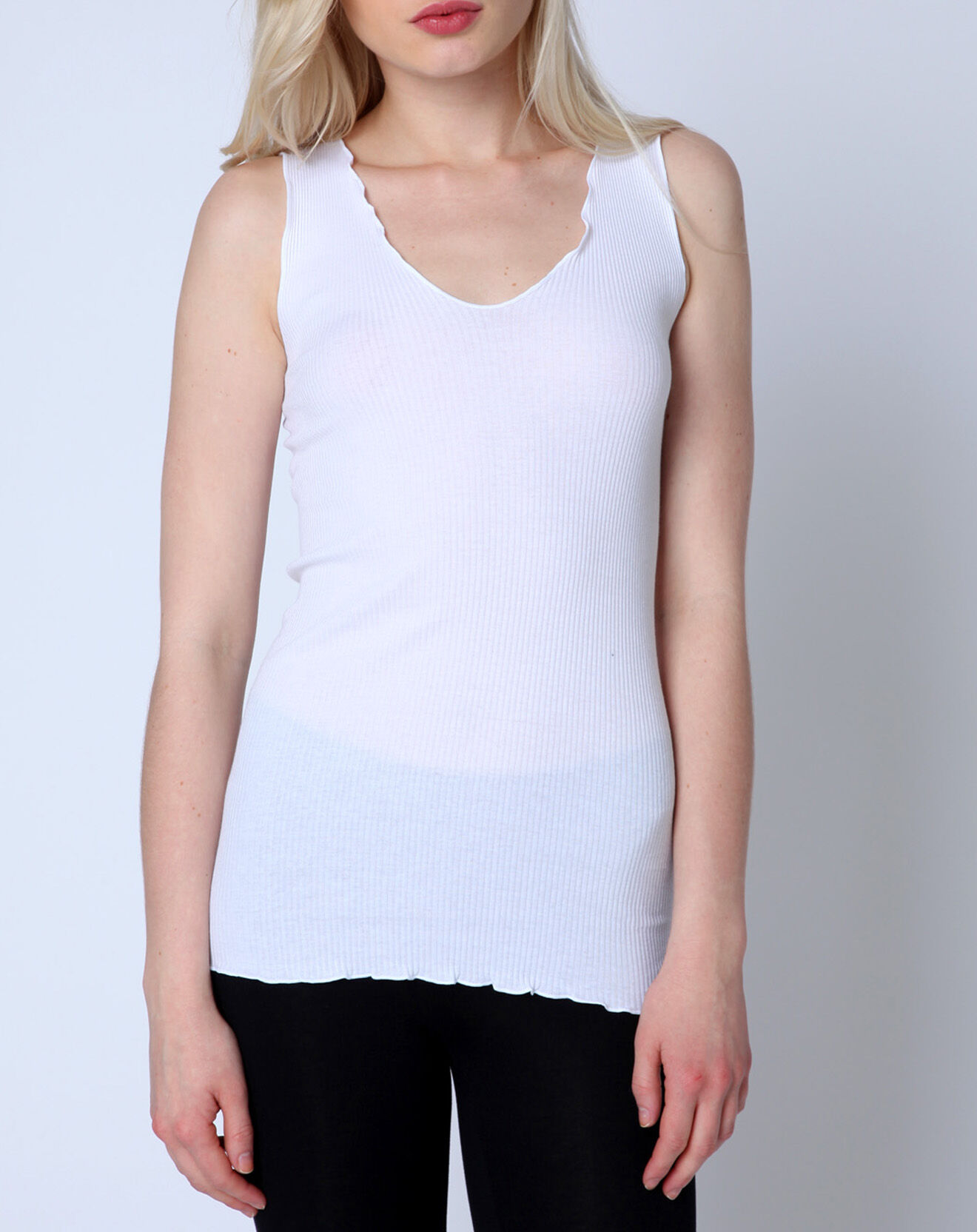 Mare Top en Coton larges bretelles blanc