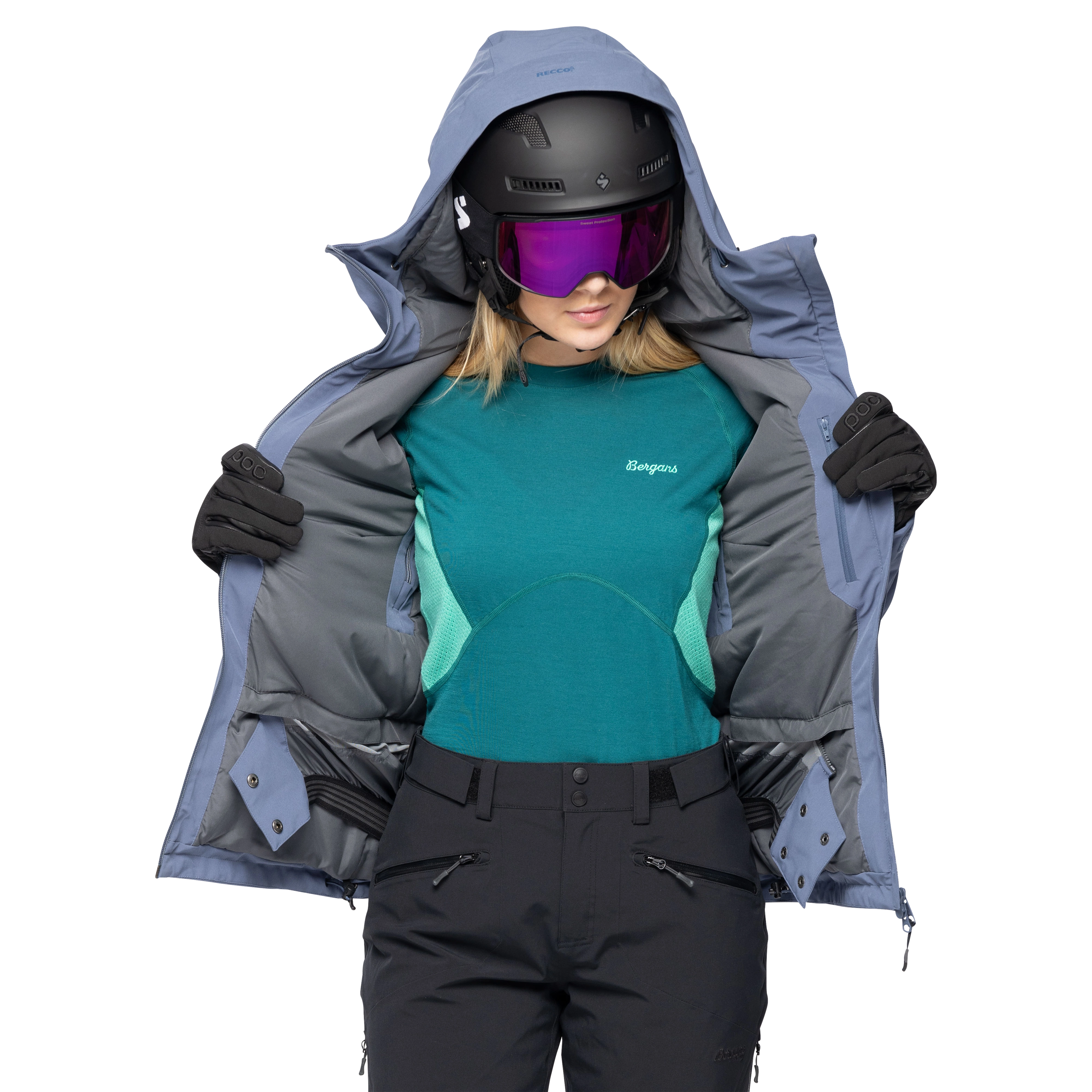 Oppdal Insulated W Jacket Granite Blue