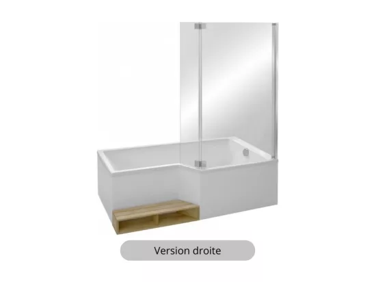 Pack baignoire bain douche 160 x 90 JACOB DELAFON Neo version droite + tablier