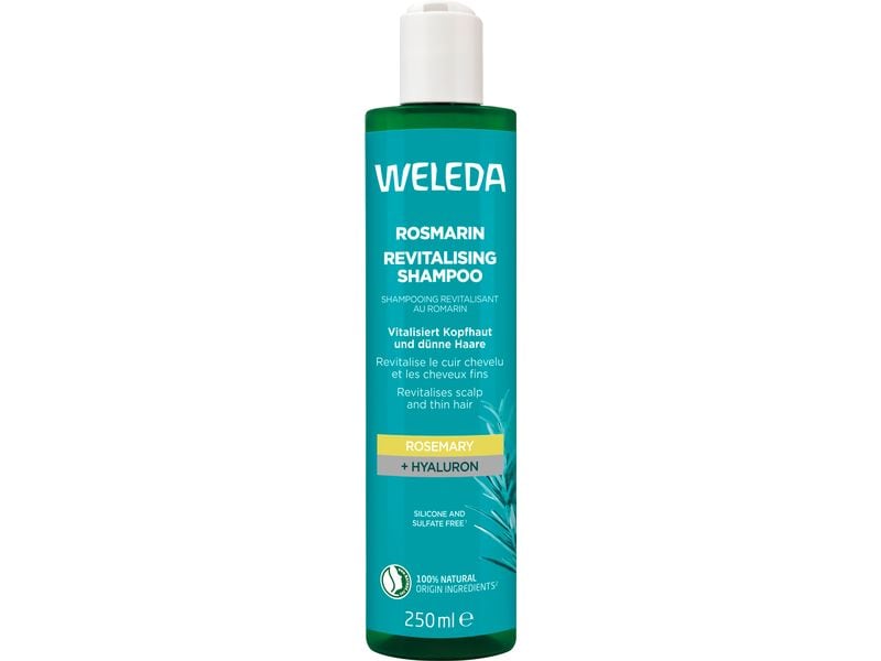WELEDA Shampoo Rosmarin Revitalizing 150 ml Natürliches Haarshampoo mit Hyaluron und Rosmarin