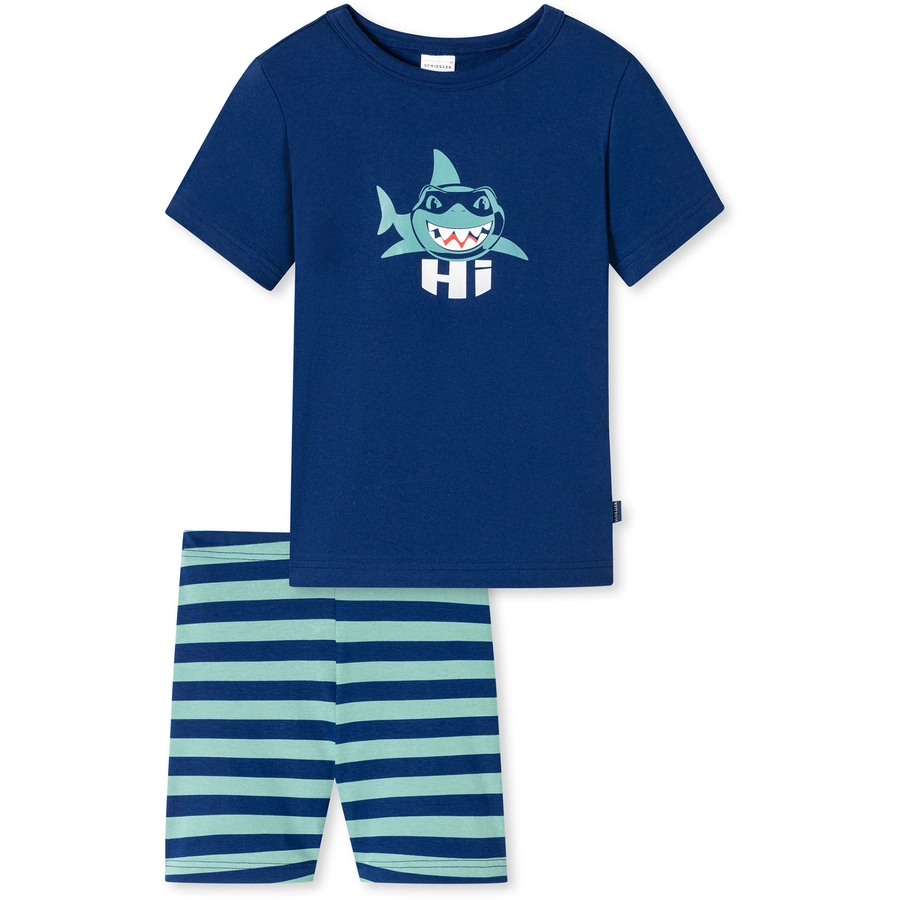Schiesser Pyjama Casual World Organic Cotton dunkelblau