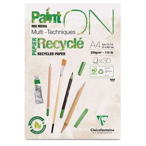 Clairefontaine Paint ON Mixed Media, Recyclingpapier