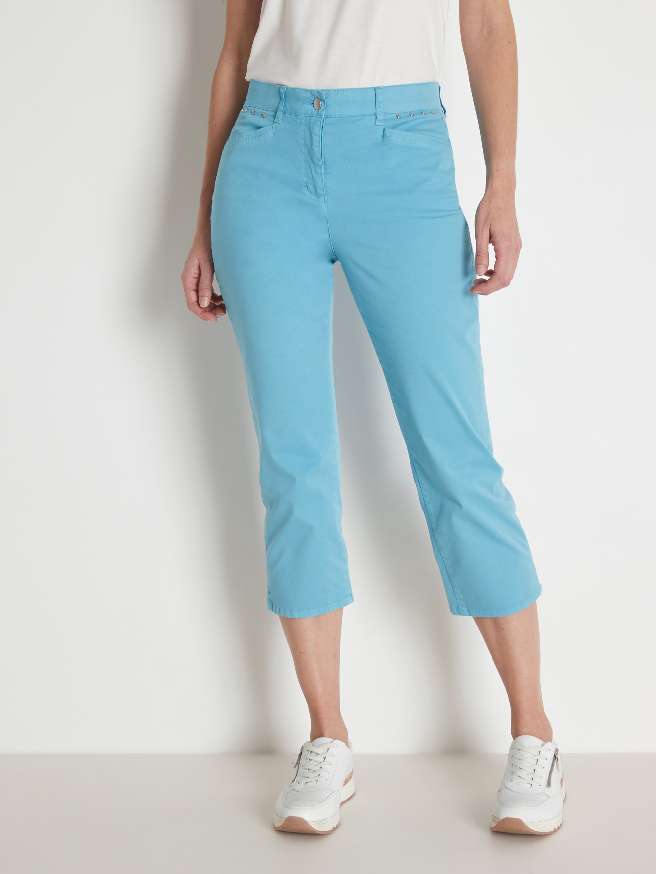 Pantalon corsaire en toile extensible