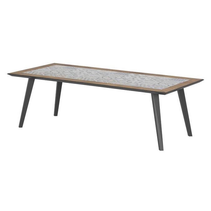 Table de jardin rectangulaire LAMBADA Céramique & Graphite
