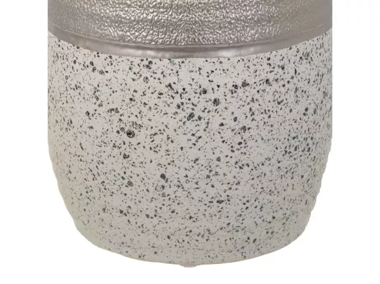 Vase en céramique argentée 16x16x20h