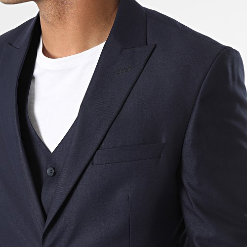Ensemble Costume 3 Pièces Bleu Marine