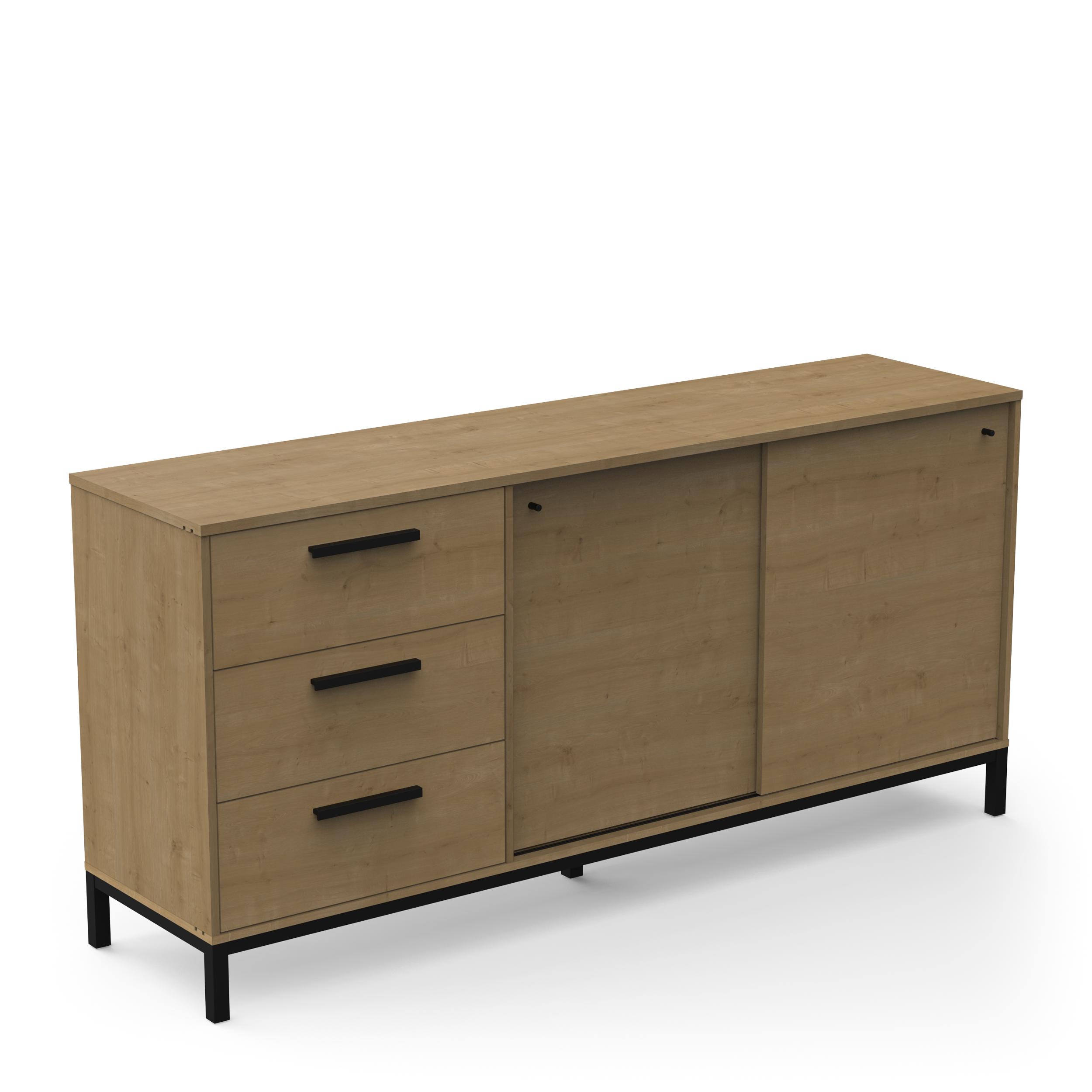 CRAFT ENFILADE 2 PORTES COULISSANTES 3 TIROIRS
