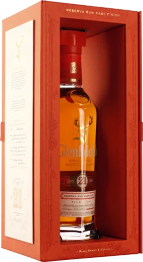 GLENFIDDICH 21 YEARS RESERVA RUM CASK FINISH SINGLE MALT 70CL