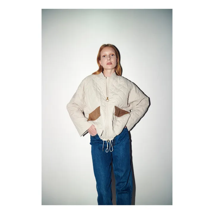 Barbour Blouson Matelassé Bowhill | Ecru
