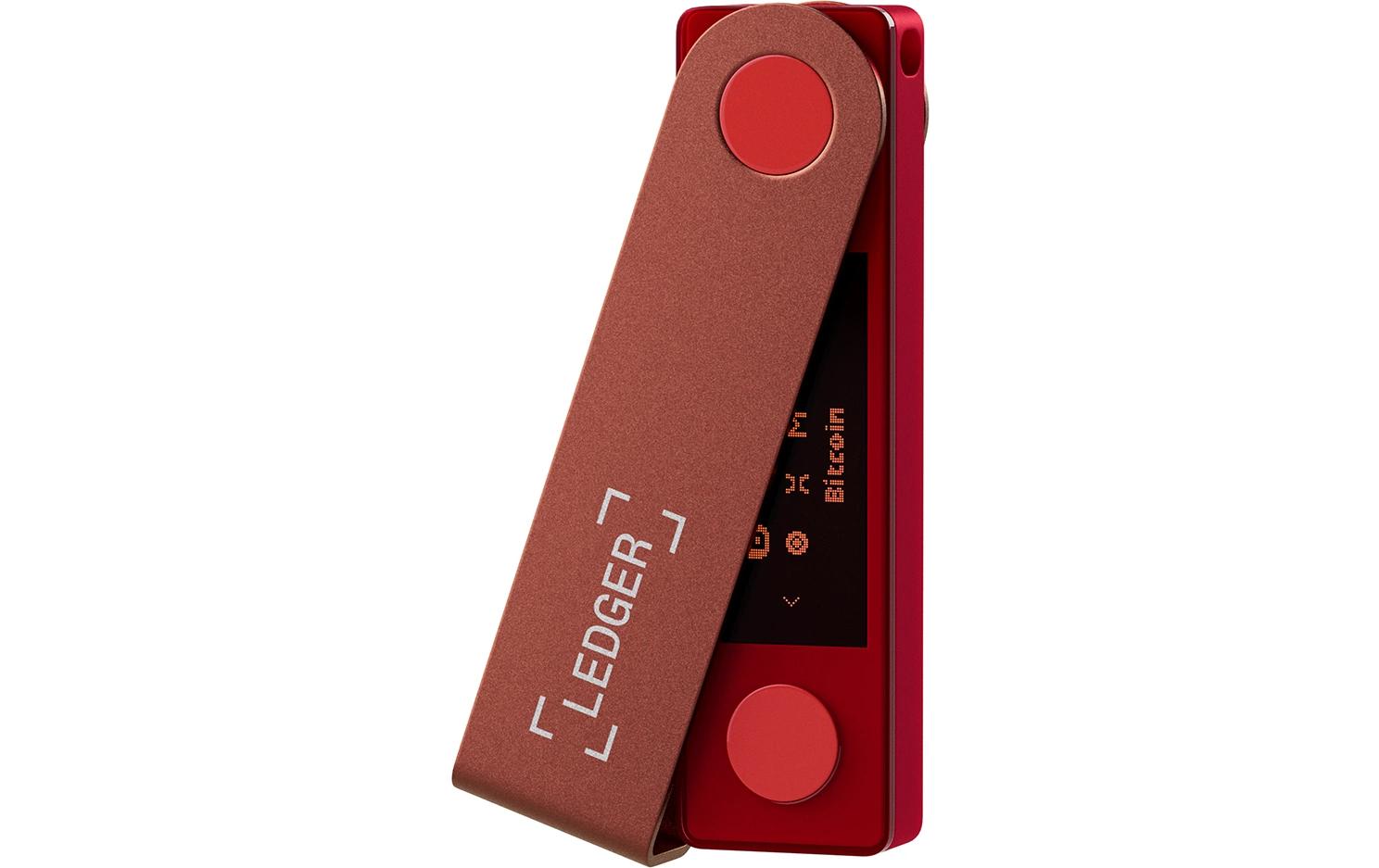 Nano X Ruby Red<br>Crypto-Hardware-Wallet mit Bluetooth zum Kaufen, Verwalten und Vermehren digitaler Vermögenswerte