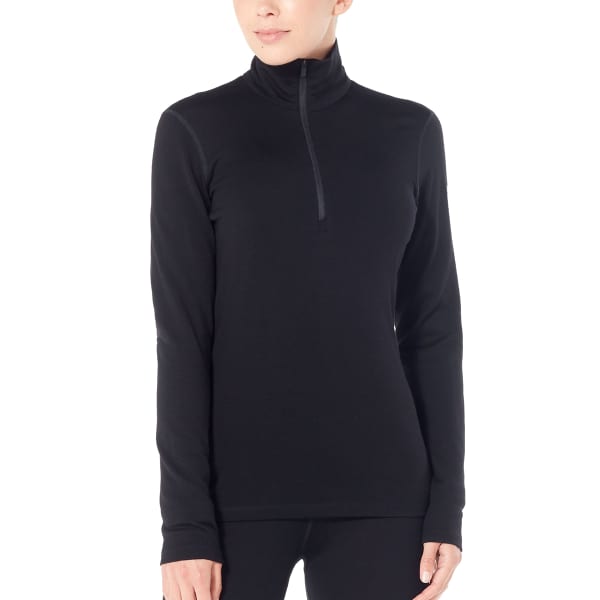 T-shirt thermique ICEBREAKER W 260 TECH LS HALF ZIP BLACK