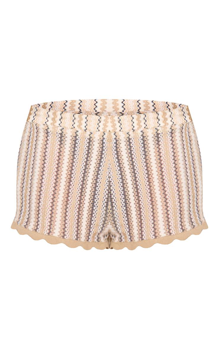 Citron Vert Ensemble Coordonné Short À Rayures Texturées