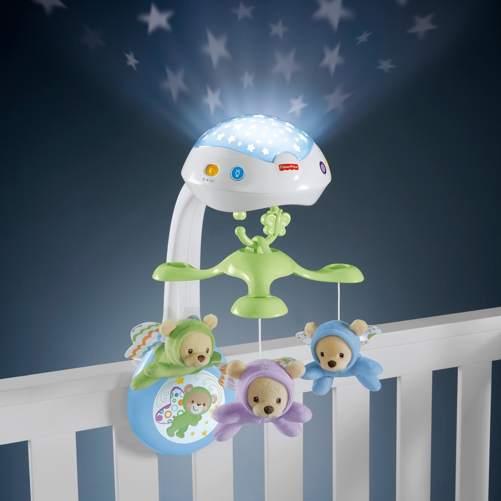 Fisher-Price Butterfly Dreams 3-in-1 Baby-Lichtprojektor-Mobile