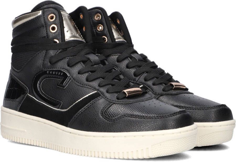 Cruyff Beige High Top Sneakers met Zwarte Accenten Black Heren