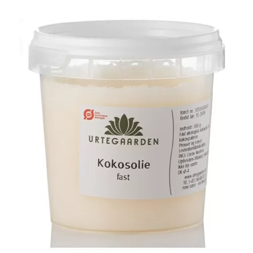 Urtegaarden Økologisk Kokosolie - Fast - 100 g