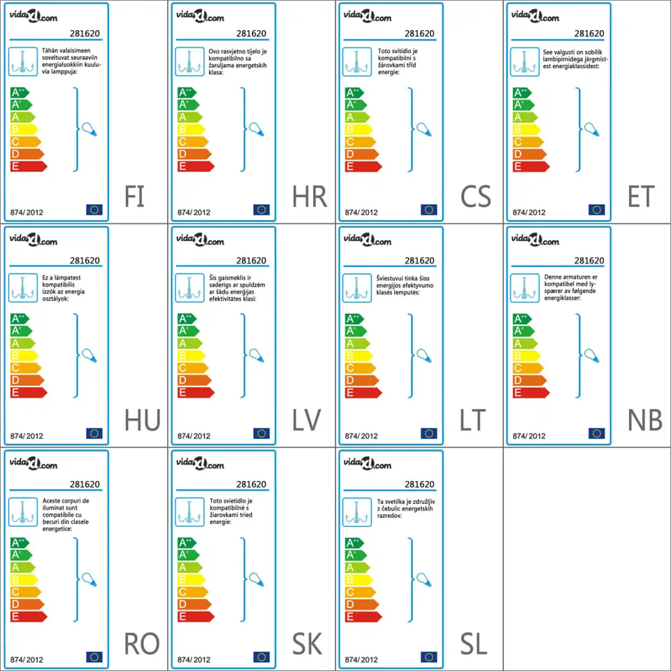 vidaXL - Kroonluchter - Wit - Metaal