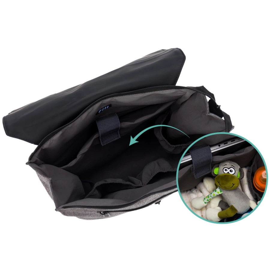 Fillikid Wickelrucksack Osaka grau melange