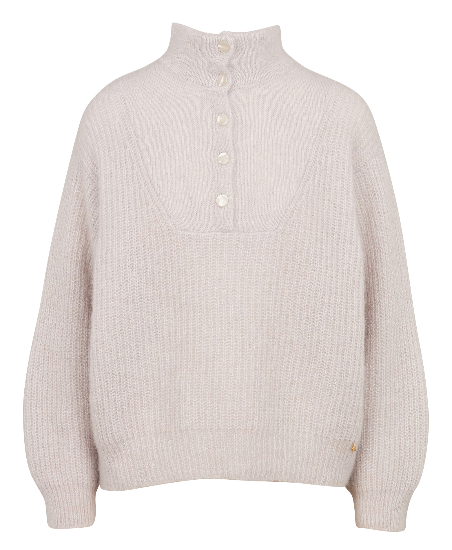 ANNA - Pull col camionneur en laine mélangée | Gris