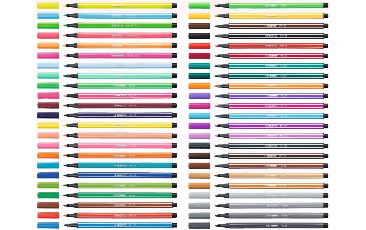 Fasermaler Pen 68 Hellblau, 10 StückFilzstift mit ausdrucksstarken Farben