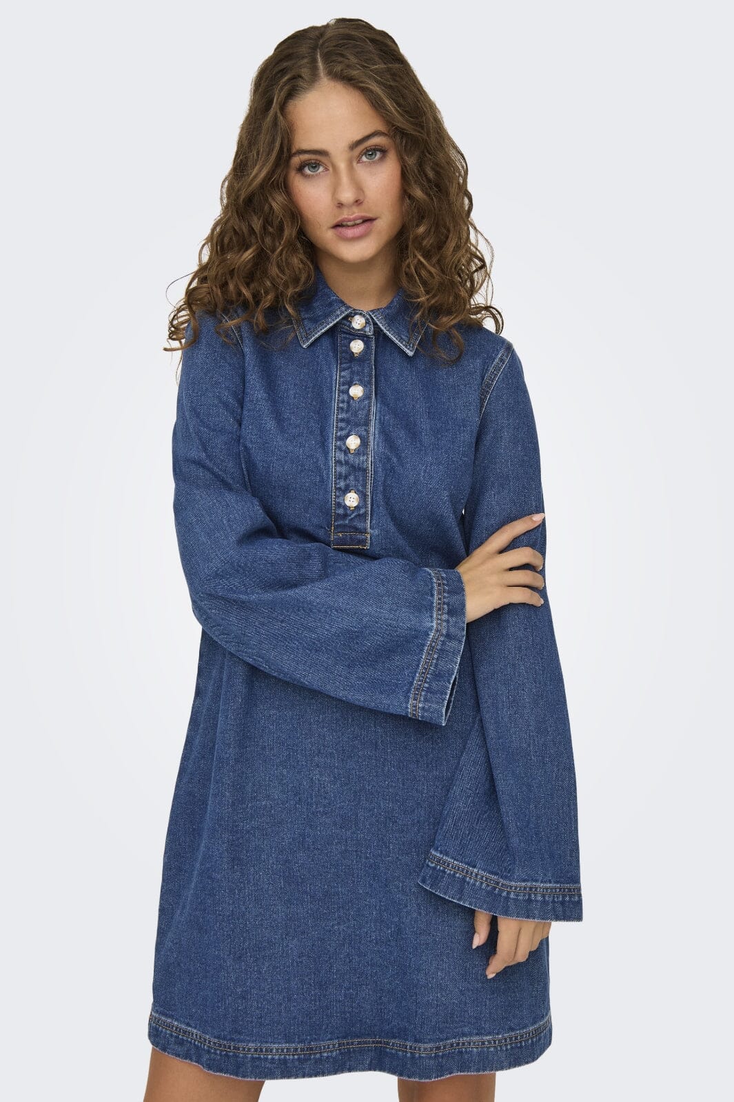 Only Onlfreya L/S Bell Dress Gua