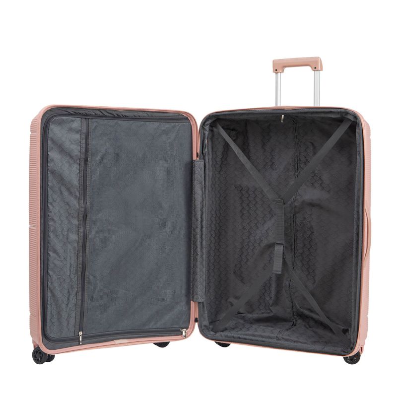 Lot de 3 valises extensibles Haree 55, 67 et 76.5 cm Pearly pink