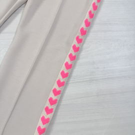 Uni Stripe hearts only soho set - beige