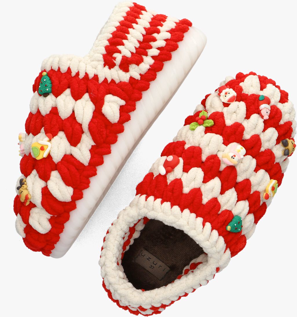 UZURII rode uzurii pantoffels chunky christmas