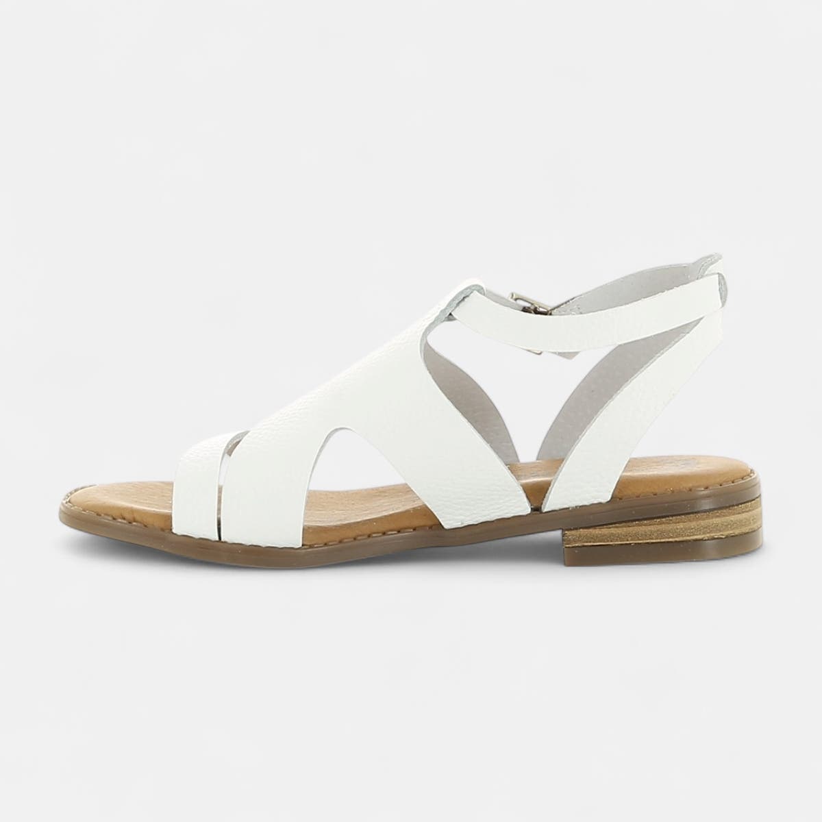 Sandales Femme en cuir blanc