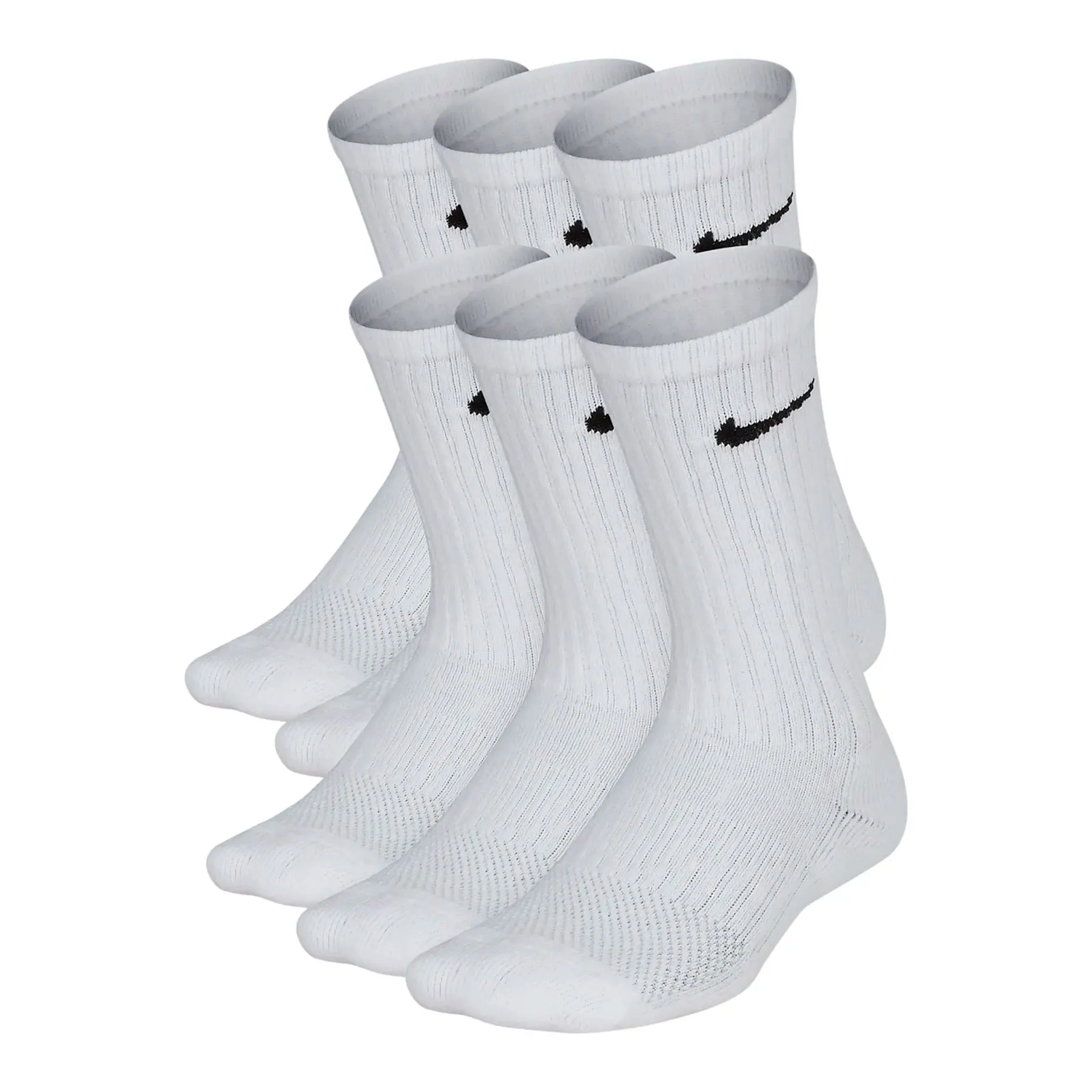 Nike Bas Paquet de 6 Nike Crew Pointures 10E-3J
