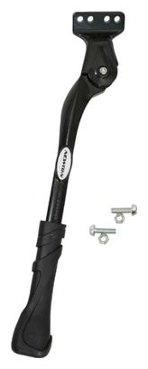 BEQUILLE VELO LATERALE ARRIERE NEWTON 26-29'' POUR E-BIKE NOIRE REGLABLE FIXATION 2 VIS SUR BASE ENTRAXE 18-40mm - CONCUE POUR VELO LOURD ET E-BIKE