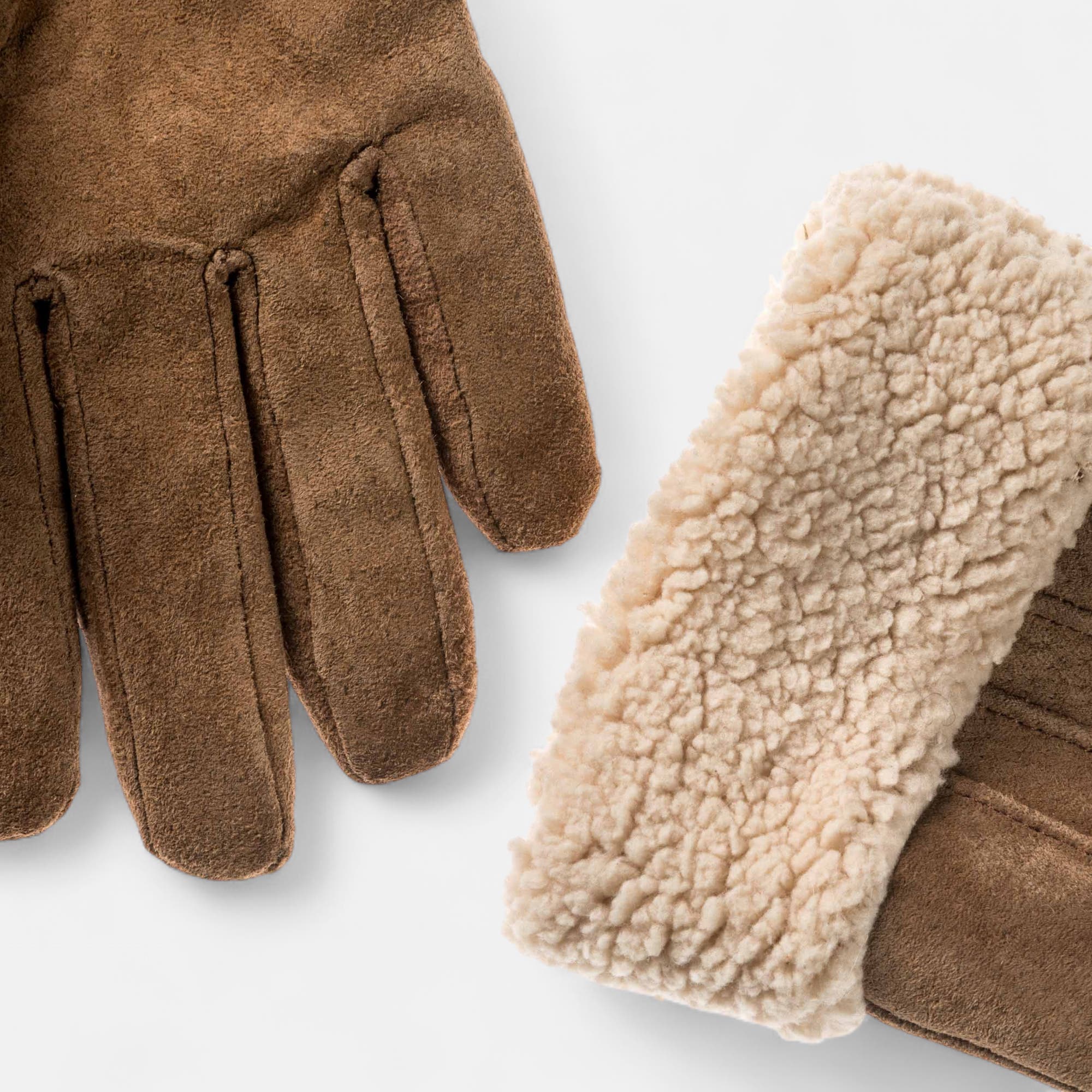 Gants en cuir cognac