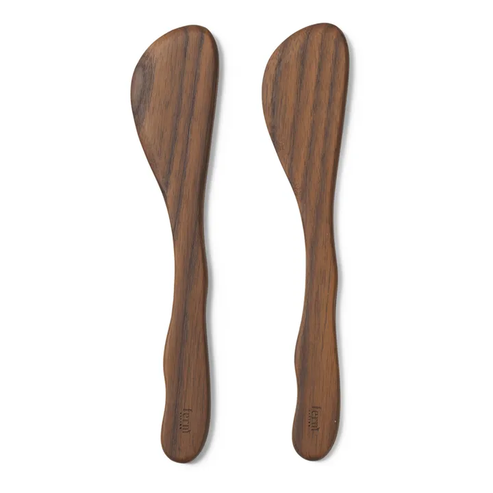 Ferm Living Couteaux à beurre Cairn - Set de 2 | Marron