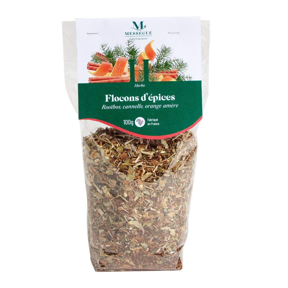 Infusion Rooïbos Flocons d'épices Mességué sachet vrac de 100gr