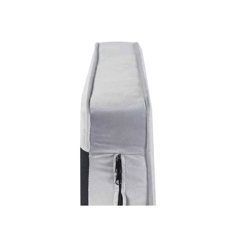 ALLIER - Chaise longue - Grijs - Rechterzijde - Fluweel