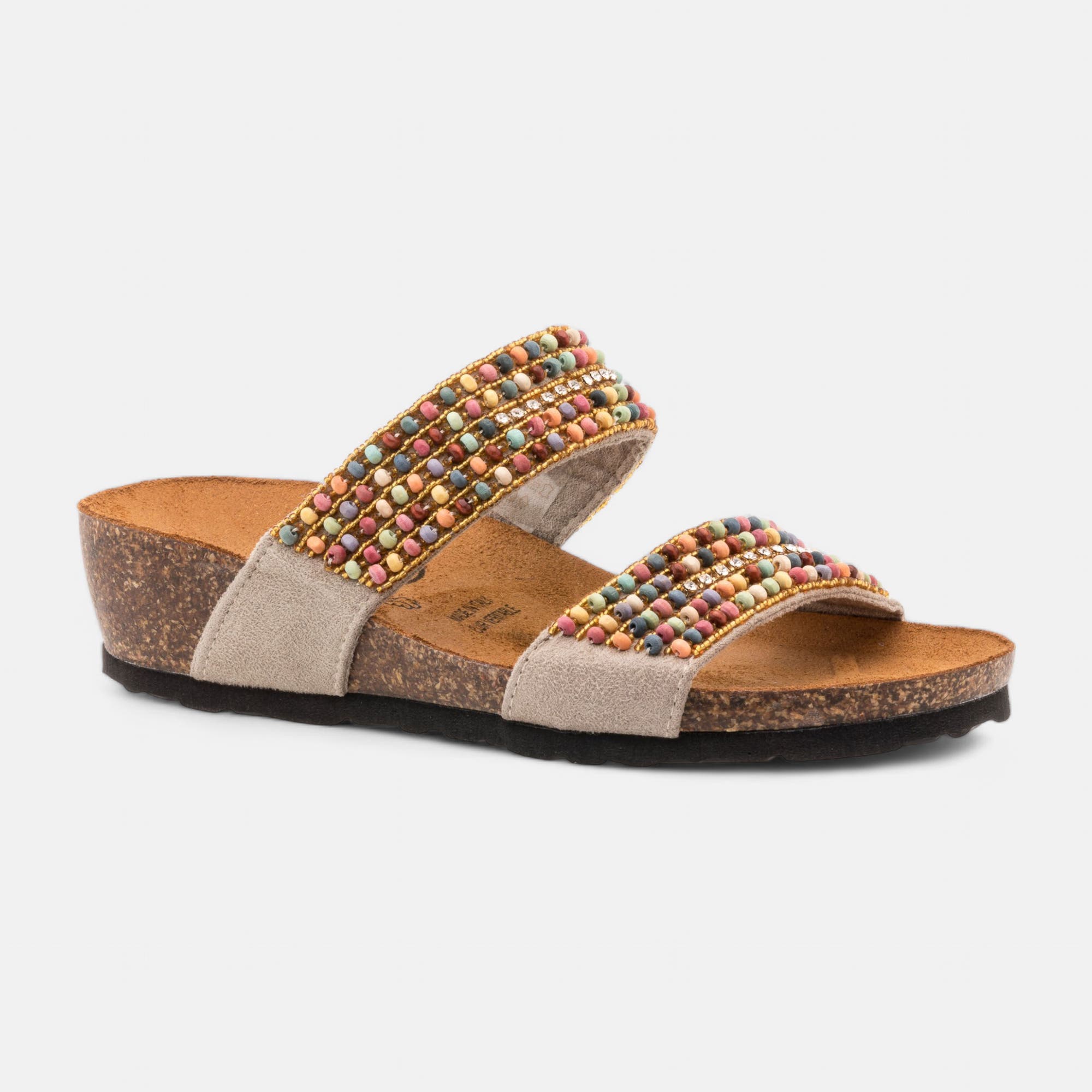 Mules semelle liège Femme beige