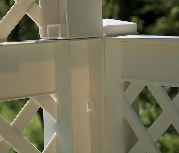 KHW Kunststoff-Gartenbank mit Rosenbogen