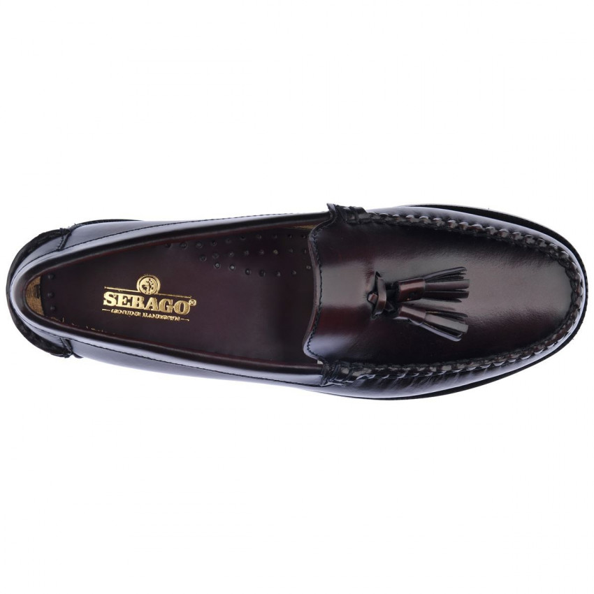 CLASSIC WILL Brown Burgundy MOCASSIN-Mocassin à glands femme en cuir pleine fleur coloris Brown Burgundy