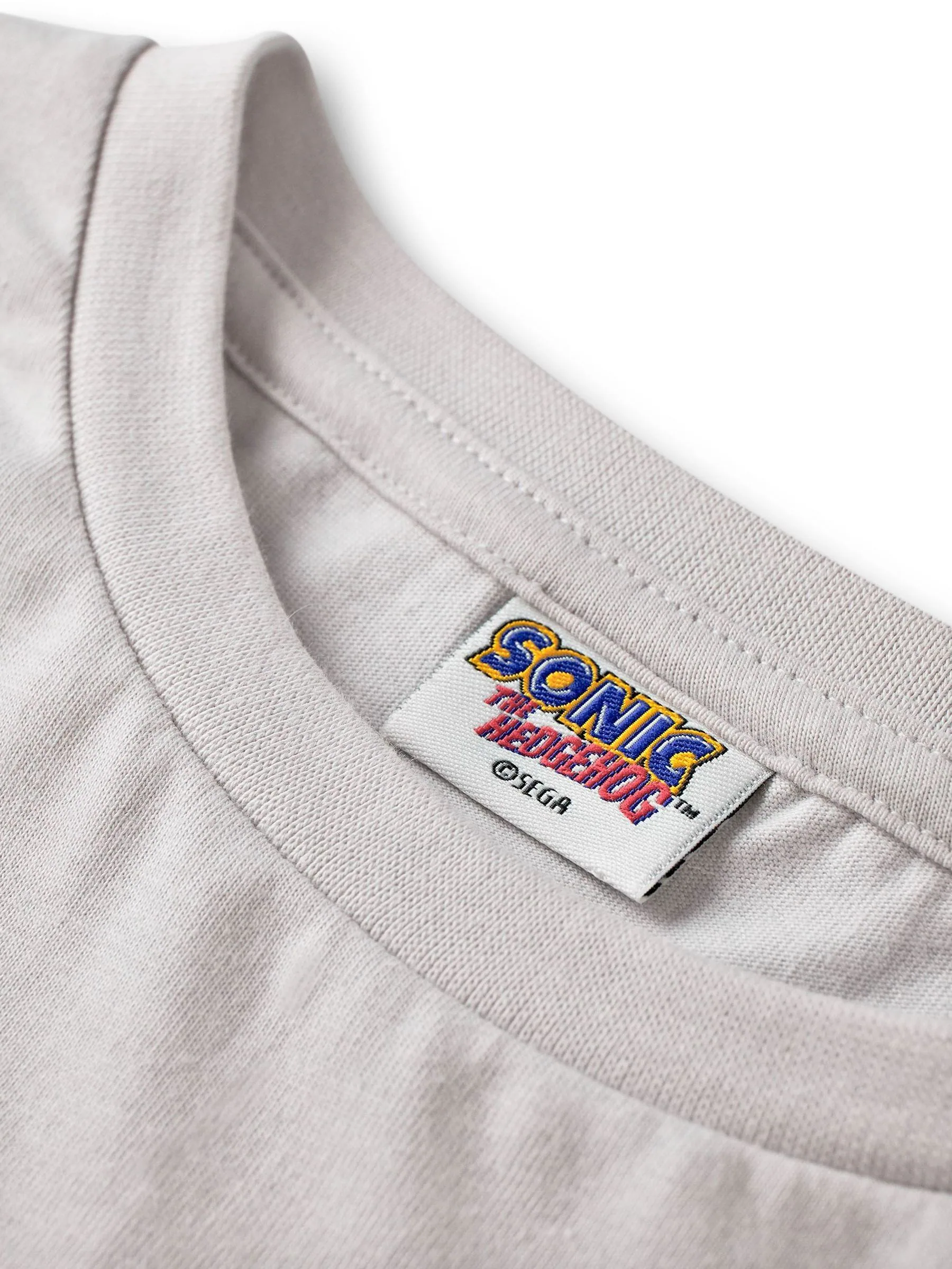 Vanilla Underground Boys Grey Character Long Sleeved Sonic The Hedgehog 100% Cotton T-Shirt