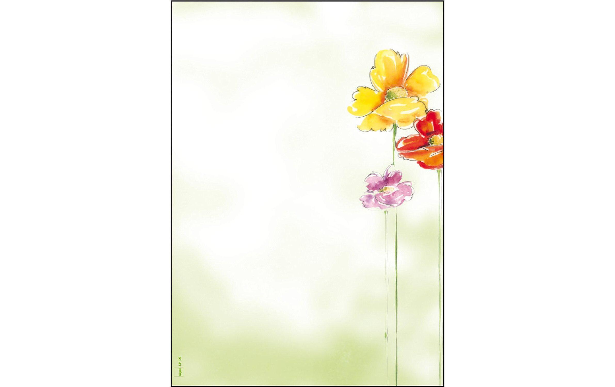 Motivpapier Spring Flowers A4, 50 BlattHochwertiges Briefpapier